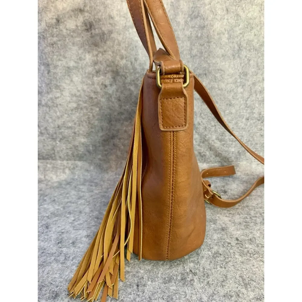 NWT GB Girls Boho Fringe Purse, Vegan Leather Boho Festival Bag Crossbody Adjust